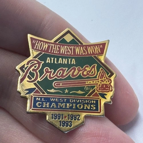 1994 Atlanta Braves NL West Champions Lapel Pin How the West Was Won Baseball