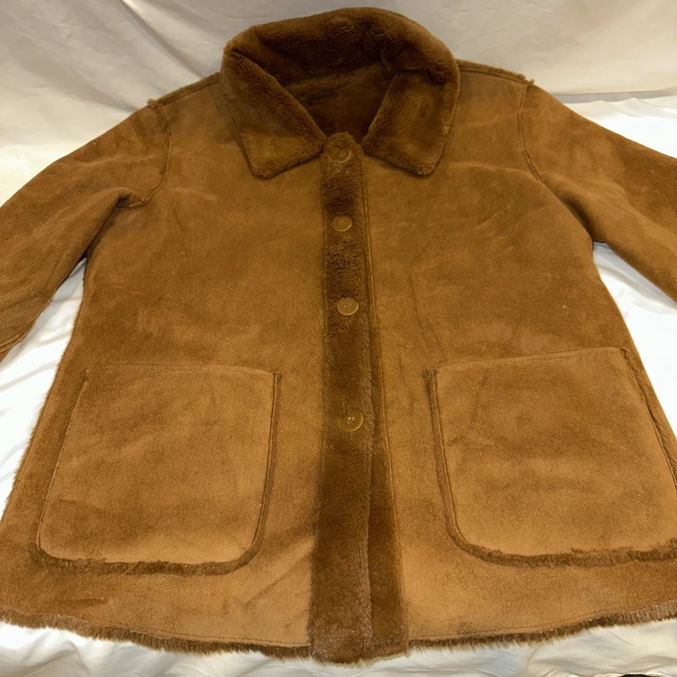 Chaqueta sintética marrón mediana Brandon Thomas para mujer Foto 2 de 4