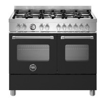 Bertazzoni Master 100cm Range Cooker Twin Oven Dual Fuel Matt Black MAS106L2ENEC