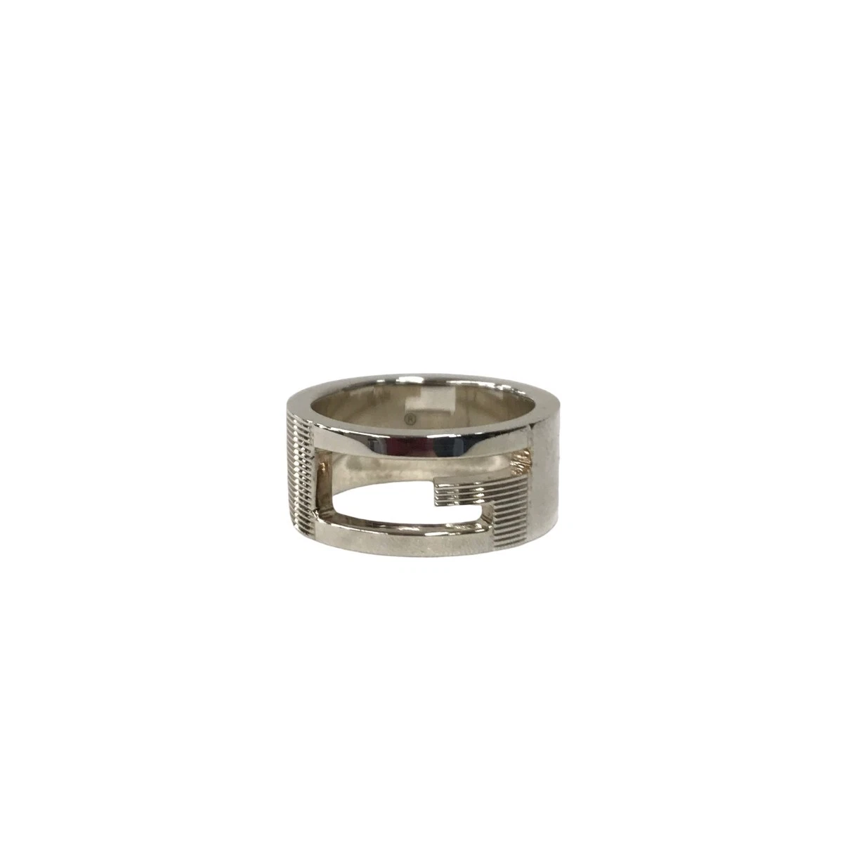 Gucci Bague Découpe G Argent US4   Bijoux Mode Authentique