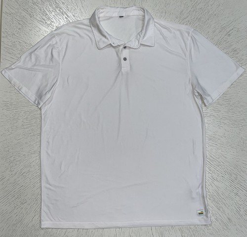 Vuori Polo Shirt Men’s XL White Strato Tech Short Sleeve Casual Stylish