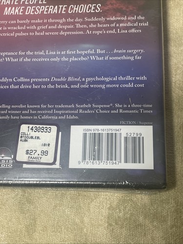 Double Blind, Collins, Brandilyn Novel Oasis Audio New Sealed - Picture 5 of 5