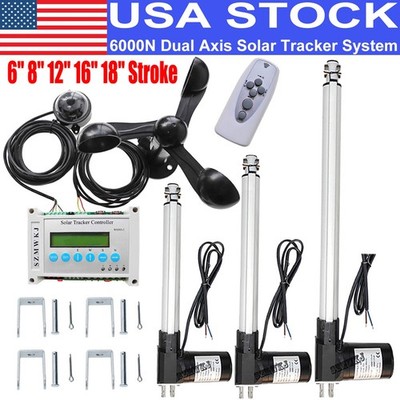 6000N Dual Axis LCD Solar Tracker -Solar Panel Auto Tracking Sunlight Track Kits