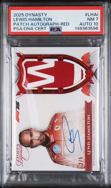 Lewis Hamilton Topps Dynasty F1 2025 /5 Patch PSA Auto 10 SSP Ferrari Formula 1