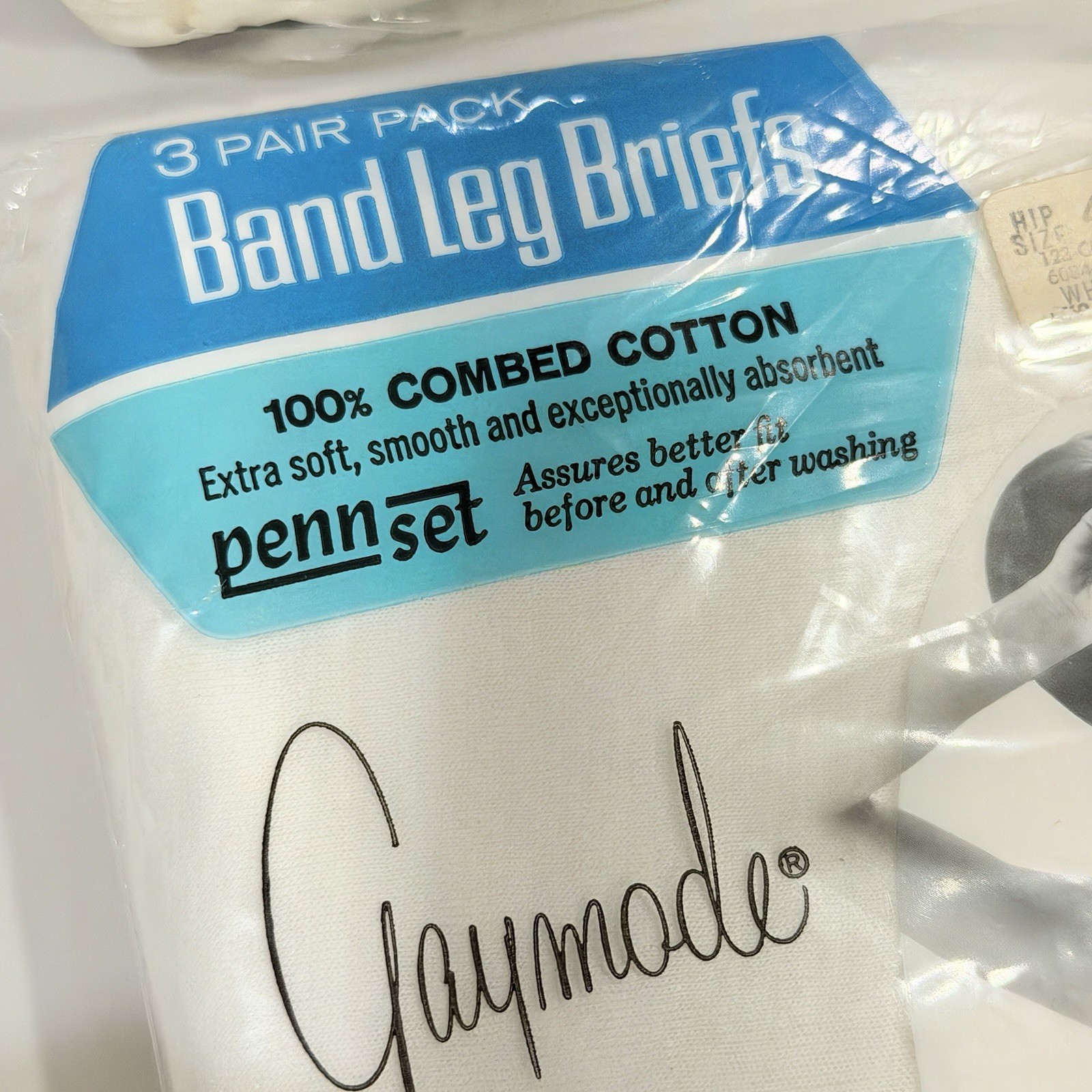 3 Packs 9 Pairs White NIP JCPenney Gaymode Women's Band Leg Briefs Panties 40