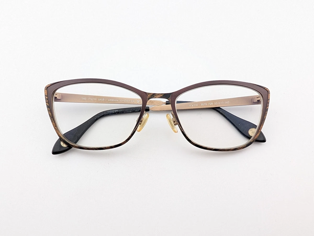 Fysh Urban Eyewear Glasses Frame Only 3501 620 52-19-145 Unisex Brown Chartreuse FYSH Women Eyeglass Frames | eBay main image 2