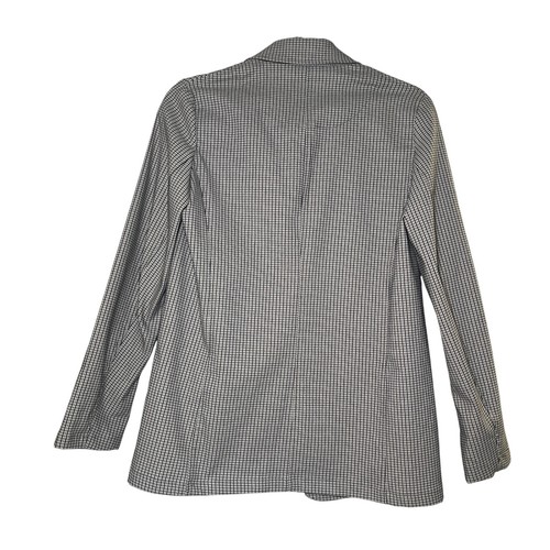 Max Studio Houndstooth Grid Double Knit One Button Blazer Taupe Size S - Picture 3 of 7