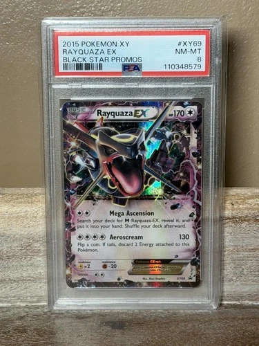 Pokemon TCG Rayquaza EX XY69 PSA 8 NM-MT Black Star Promo Holo Card 2015