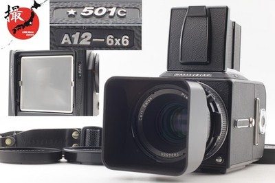 【TOP MINT】 Hasselblad 501C Acute Matte Body + 80mm f2.8 Lens + A12 IV From Japan