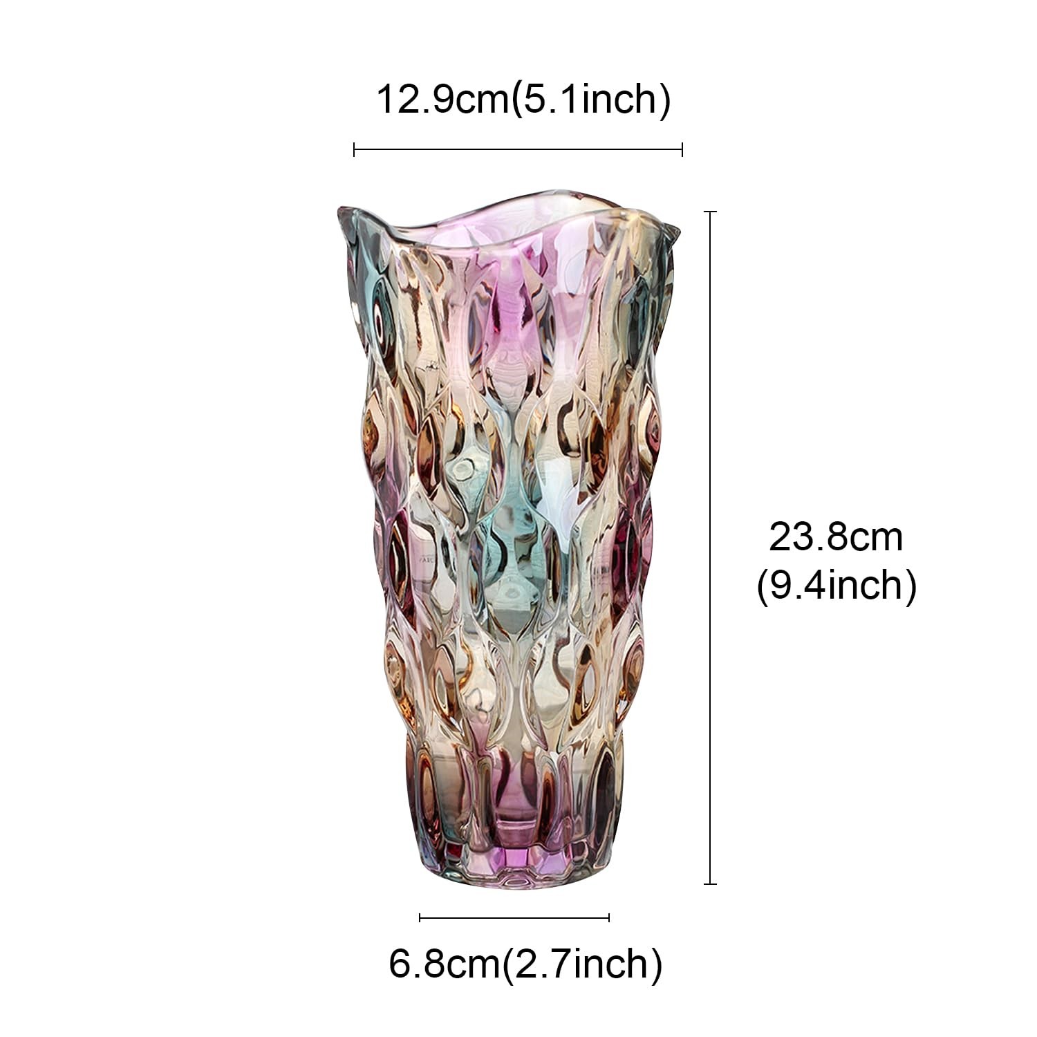 Glass Vases for Flowers，Thickened 3.4 lb Morden vases for Tables Centerpieces...