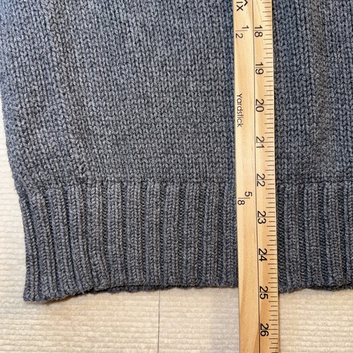Polo Ralph Lauren Sweater Mens Lg GrayCotton Maroon Pony Pullover Crew Neck - Picture 4 of 6