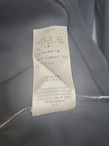 Burberry Brit Maglione Uomo M Nero 1/4 Zip Pullover Cotone - Foto 10 di 12