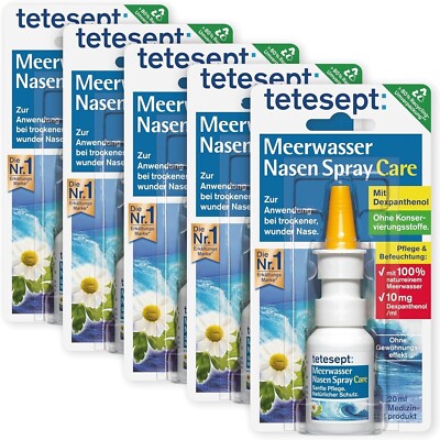 5x TETESEPT Meerwasser care Nasenspray 20 ml PZN01239200 Sparset