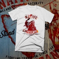 American Indian T-Shirt Native Indigenous Warrior Headdress Totem Pole Tribe tee
