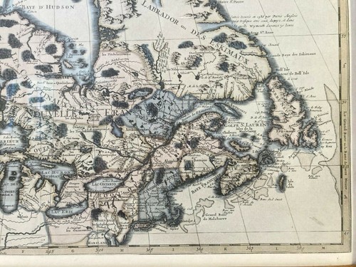 Mapa Antiguo Carta Du Canadá ou de la Nouvelle Francia 1703 Colección de Guillermo - Imagen 7 de 12