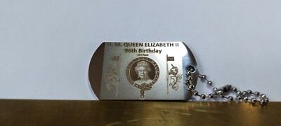 @@@STAINLESS STEEL LASER ENGRAVING  ELIZABETH THE QUEEN 2nd 96th BIRTHDAY@@@ 