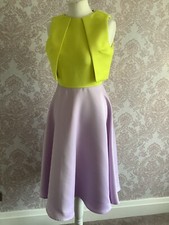 Ladies 8 Dress Satin Lilac Green ASOS Designer Bourne Wedding Bridesmaid Prom