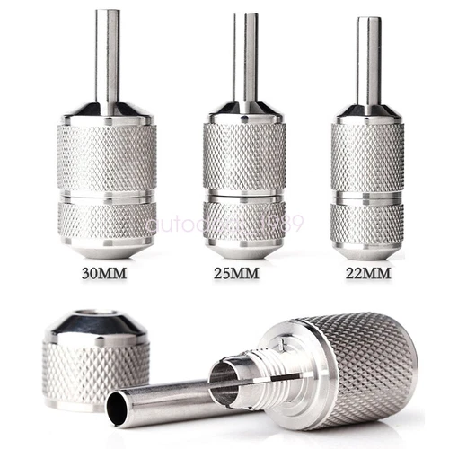 Stainless Steel Tattoo Grip Self-Locking Anti-Skid Tattoo Handle Tool 22/25/30mm - product listing photo
