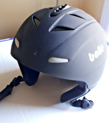 Bolle Matte Black Snowboard Ski Helmet Kids Size Large 58-60 CM