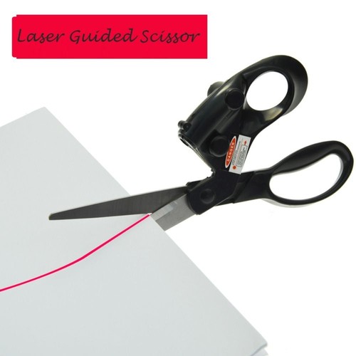 Stainless Steel Laser Scissors Laser Guided Sewing Scissors Cut Paper Crafts - Picture 7 of 12