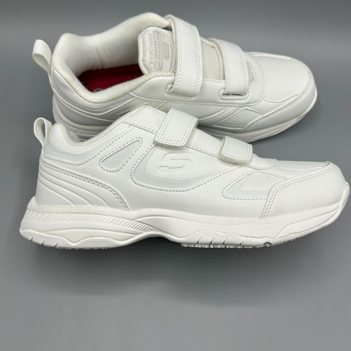 Men's White Velcro Skechers Skechers Dighton-Kristler Memory