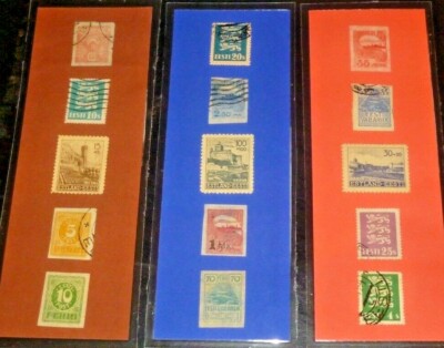 3 BOOKMARKS ~ ESTONIA POSTAGE STAMPS ~ BALTIC STATES ~ Tallinn + ONE FREE!!!