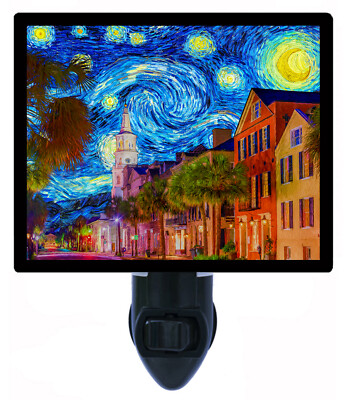 Vincent Van Gogh Decorative Photo Night Light, Charleston Starry Night