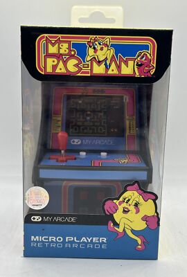 MS PAC-MAN CLASSIC ARCADE GAMEPLAY HANDHELD WITH SOUND, REMOVABLE JOYSTICK - NEW