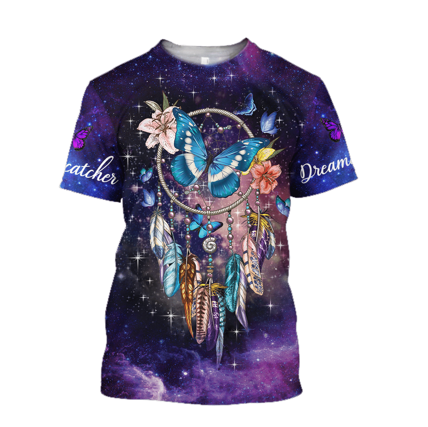 Dreamcatcher Butterfly Art T-shirt 3D All Over Printed , Artistic 3D T-shirt