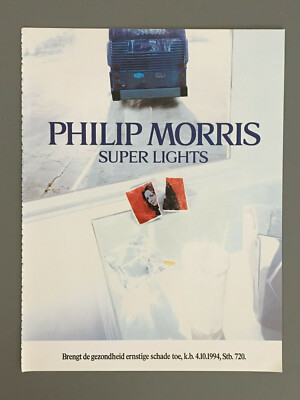 Philip Morris Super Lights 1997 Vintage Magazin Printanzeige Fashion Po28