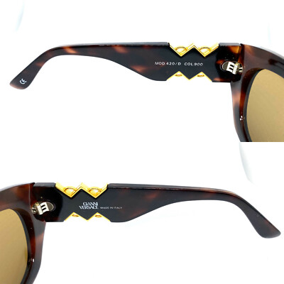 Gianni Versace Mod.420/D Col.900 Vintage Sonnennrille Sunglasses