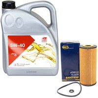MotoröL Set 5W-40 5 Liter + ÖLfilter SH 4785 P FüR Mercedes A-Klasse Vaneo 1.7