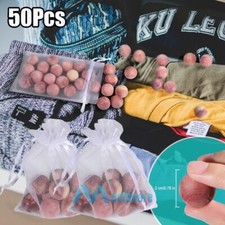 50Pcs Natural Cedar Wood Balls Anti Moth Bugs Repellent Wardrobe Clothes Drawer
