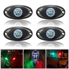 4X Marine Boat Bow LED Navigation Lights Stern Transom Starboard Light 9W 12-24V