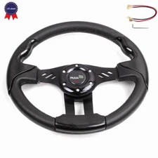 Black 6 Bolt Aluminum 13” 327mm Racing Drifting Sport Steering Wheel 
