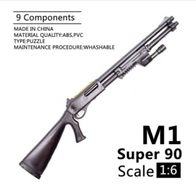  GESCHENKIDEE SPIELZEUGGEWEHR M1 SUPER 90 MASSSTAB 1:6 STEINE 9 STÜCK GUN