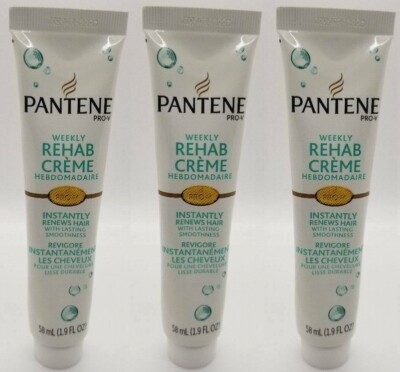 3 Pack Pantene Pro-V Weekly Rehab Créme Deep Restoration Complex 1.9 oz NEW