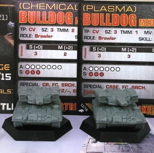 Battletech 2 Bulldog Tanks Battlefield Support Rifle and Command Lances ...