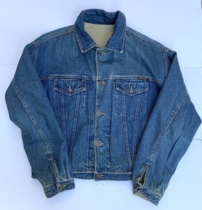 jaqueta jeans bege masculina