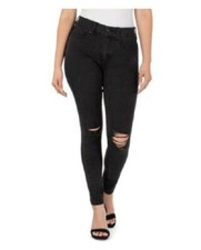 SEVEN7 LADIES TUMMYLESS JEANS, SIZE 4, BLACK
