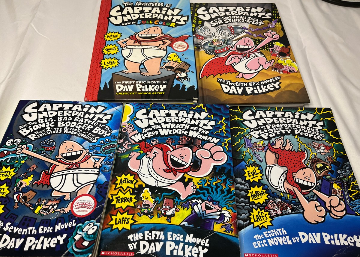 Mixed Lot of 5 Captain Underpants Books by Dav Pilkey | eBay