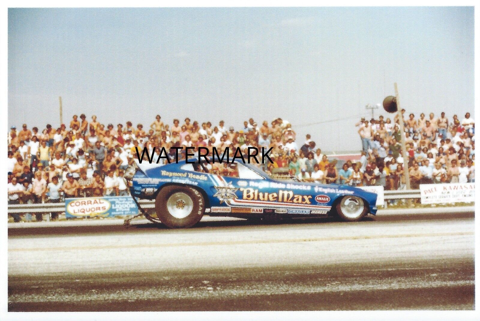  CrashDaddy Blue Max Funny Car At Speed Drag Racing