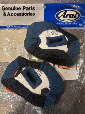 NEW Arai Cheek Pads 20MM VX-Pro3 VX-3 XD3 05-4402 Helmet Interior Padding
