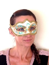 GREEN VENETIAN MASQUERADE BALL MASK/CARNIVAL/NEW YEAR'S EVE