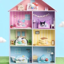 Toptoy Sanrio Family My Home Series Blind Box Confirmed Figure Action Toy Gifts