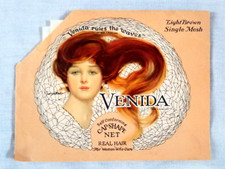 Venida REAL HAIR French Light Brown Single Mesh Cap Shape Hair Net NOS UNUSED
