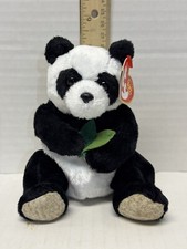 Ty  Li Mei  2003 Beanie Baby Giant Panda Bear Holding Leaves