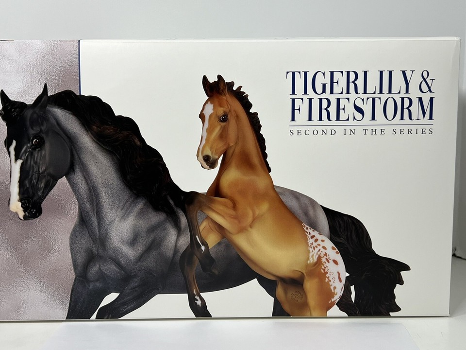 Breyer Horse 2024 Premier Club Tigerlily & Firestorm Mustang Mare Foal