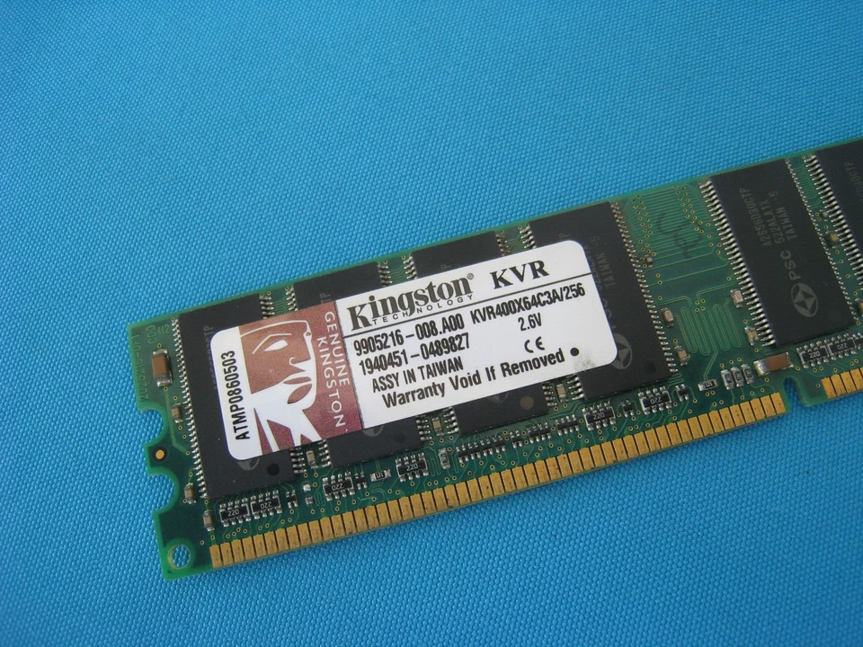 Kingston 256 MB 400MHz PC-3200 DDR 184-PIN  DIMM Desktop Memory KVR400X64C3A/256 - Image 2 of 4