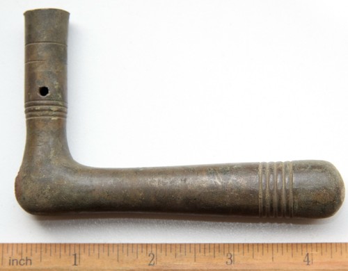 Antique Vintage Old Bronze Brass Door Handle - Picture 3 of 4